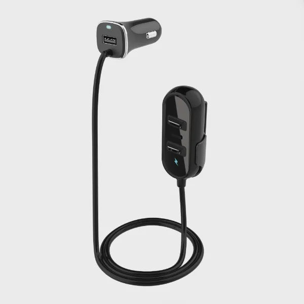 12V 4-Port Front& Back Seat USB/Type C