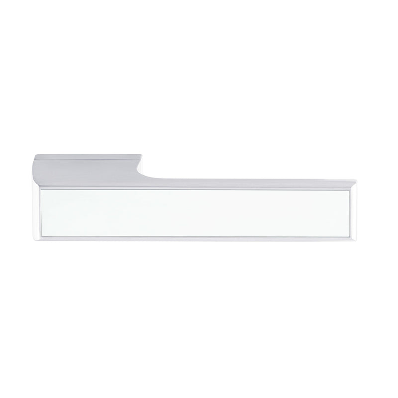 White Decorative Plate - Bright Polished Chrome