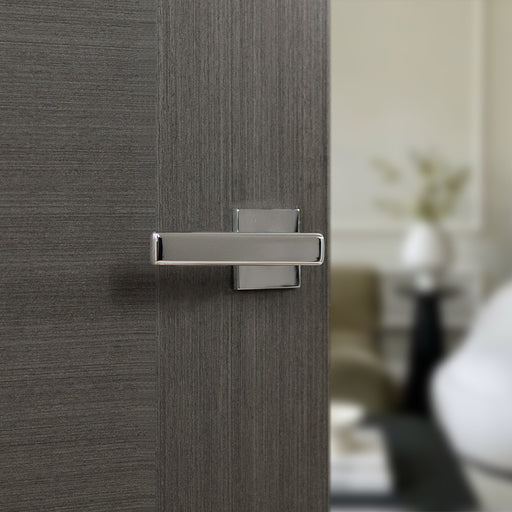 Tupai Rapido 5S Line Portel Lever Door Handle on 5mm Slimline Square Rose - Bright Polished Chrome