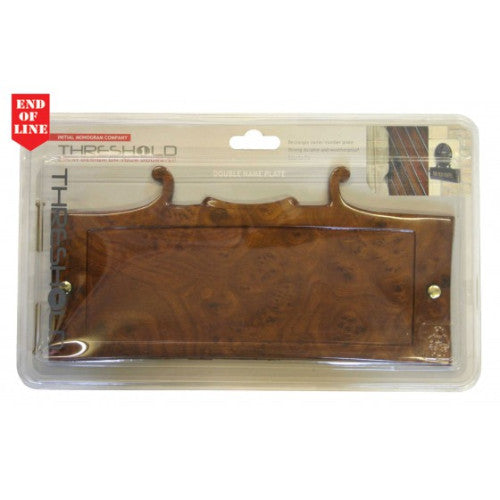 Wood Effect Double Name Plate