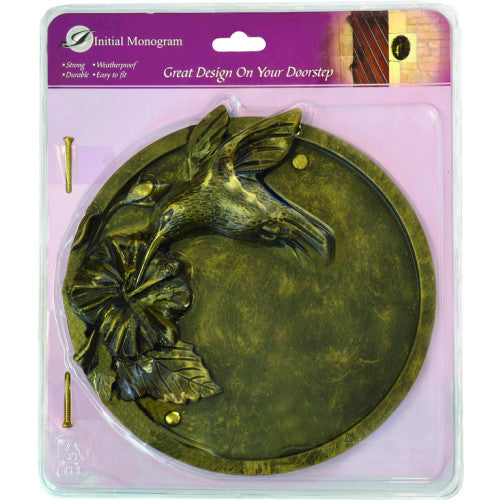 Bronze Effect Hummingbird Plaque