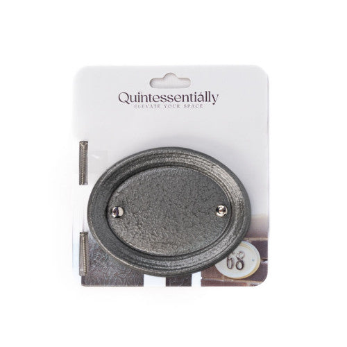 Small Pewter Oval Plaque