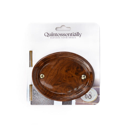 Small Wood Effect Oval Plaque