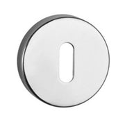 Tupai Rapido CurvaLine Euro Escutcheons on Round Rose - Bright Polished Chrome