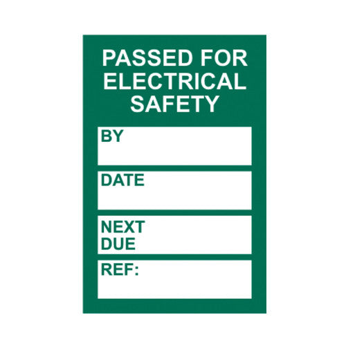 'PAT Testing' Mini Tag Insert, Green (Pack of 20)