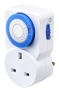Masterplug 24 Hour Mechanical Plug-In Timer