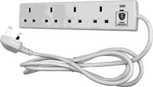 SMJ 4 Socket Surge Protected Extension Lead 2m 13A