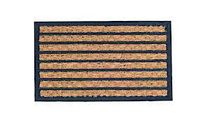 Likewise Tuffridge Stripe Coir & Rubber Door Mat Natural 75 x 45cm