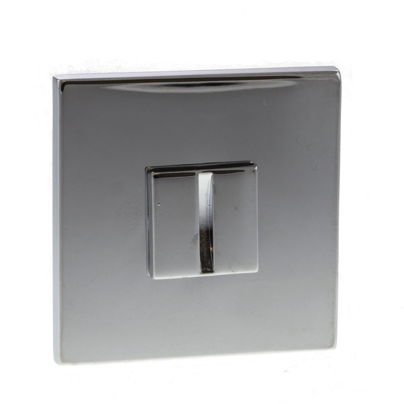 Tupai Rapido 5S Line WC Turn on 5mm Slimline Square Rose (bolt through fixing only) - Bright Polished Chrome