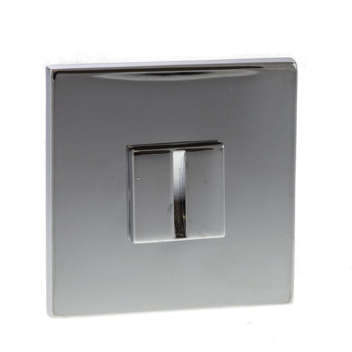Tupai Rapido 5S Line WC Turn on 5mm Slimline Square Rose (bolt through fixing only) - Bright Polished Chrome