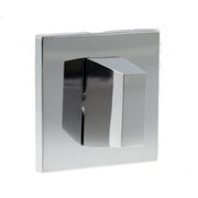 Tupai Rapido 5S Line WC Turn on 5mm Slimline Square Rose (bolt through fixing only) - Bright Polished Chrome
