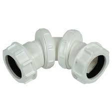 Floplast white compression waste adjustable bend 40mm WC15