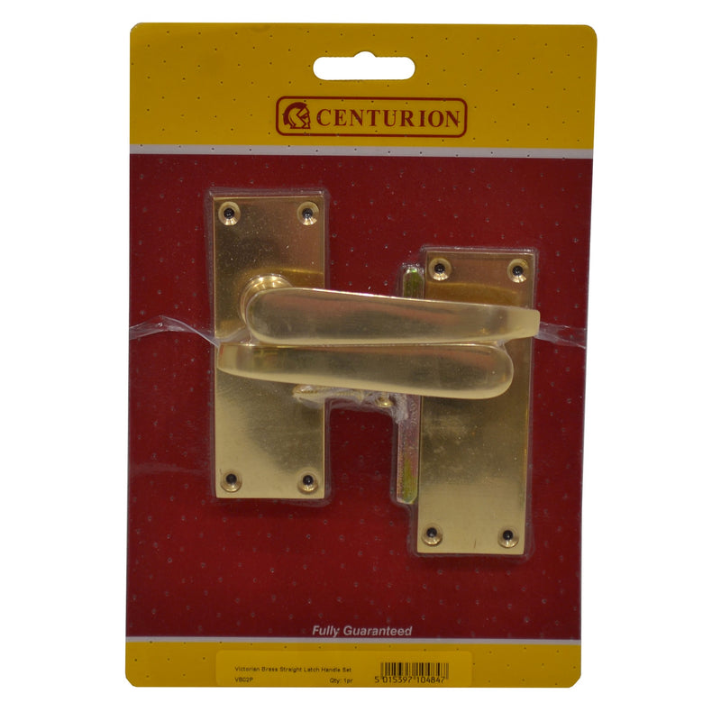 Solid Brass Victorian Lever Latch Set, 105mm x 40mm