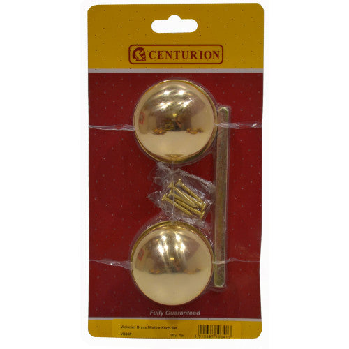 Solid Brass Mortice Knob Set, 60mm Dia.