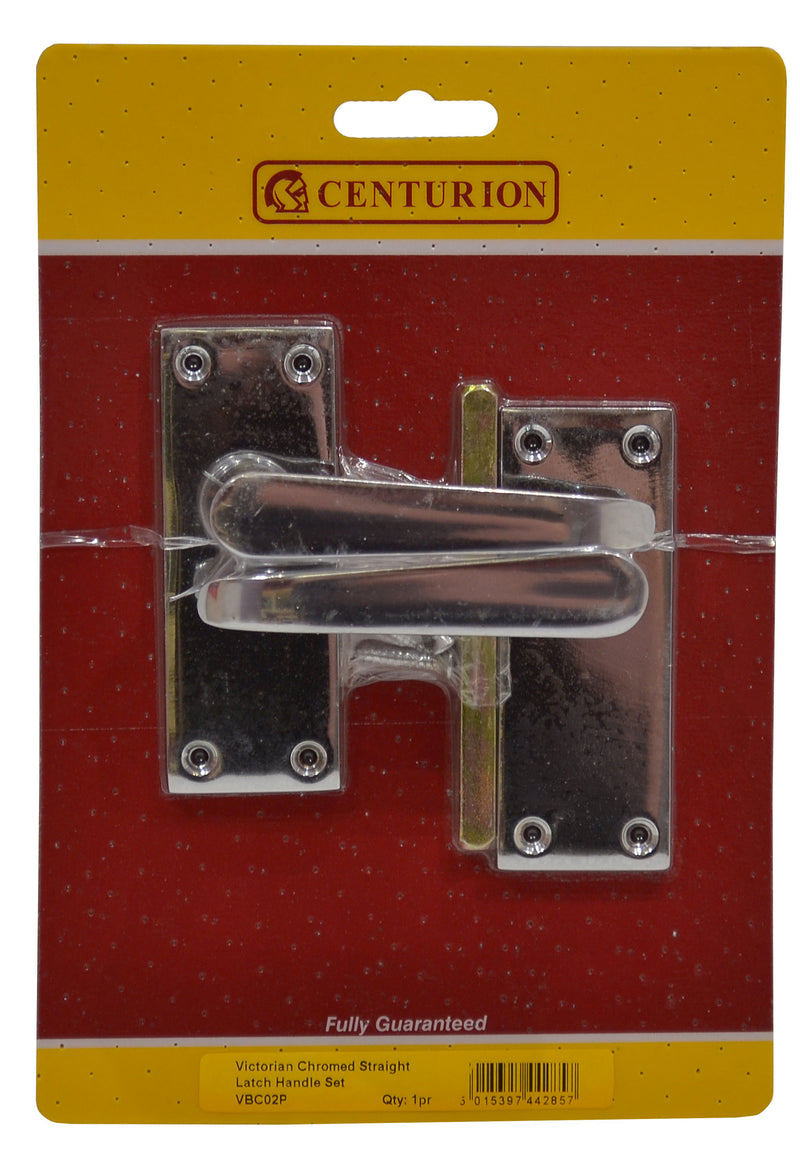Chromed Lever Latch Set, 105mm x 40mm