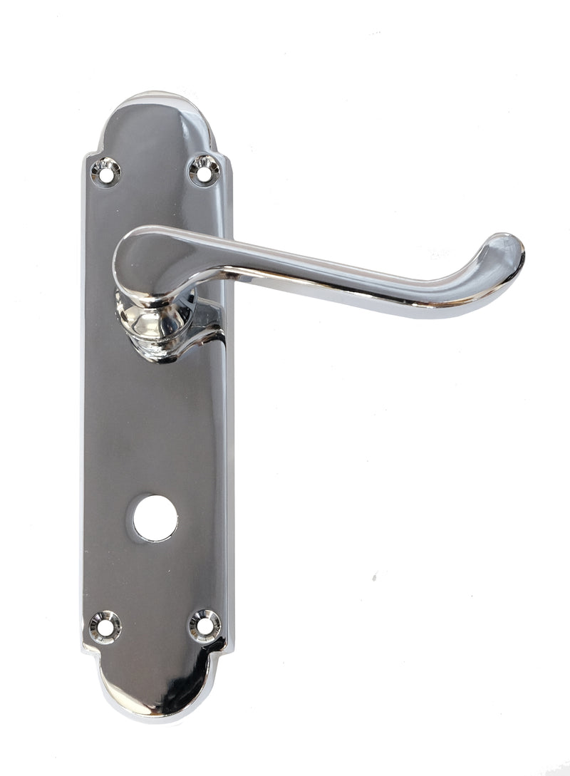 Chrome Shaped Lever Bathroom Set - 170mm