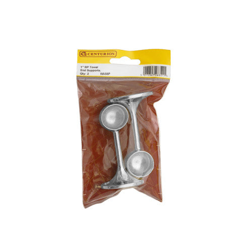 25mm (1") Towel End Supports - Chrome Plated - Pack of 2
