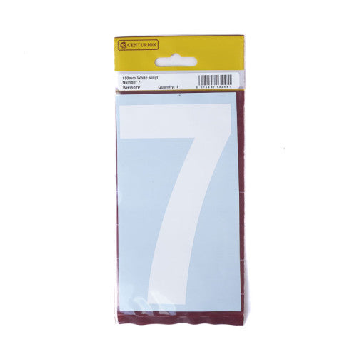 150mm White Self Adhesive Vinyl Number 7