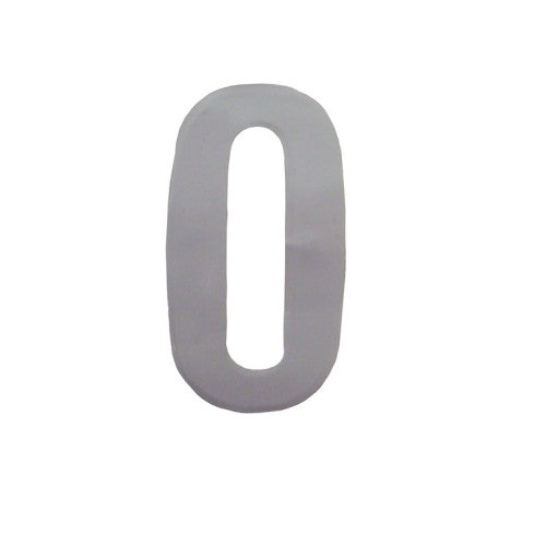 75mm White Helvetica Bold Condensed Style Vinyl Number 0