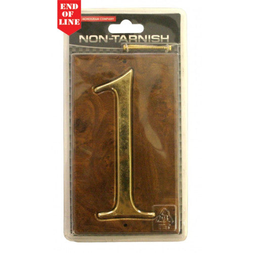 Walnut/Gold Numbered Plaque 1