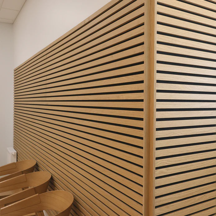 ACUPANEL Acoustic Slat Wall Panels OAK ( STANDARD) 2400mm x 600mm