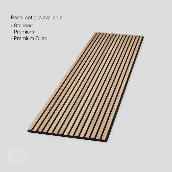 ACUPANEL Acoustic Slat Wall Panels OAK ( OILED FINISH ) 2400mm x 600mm