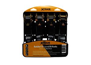 XTrade Ratchet Straps 25mm x 5m Multipack (4 Pack)