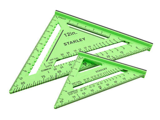 Stanley 175 & 300mm (7 & 12in) Hi-Vis Square Twin Pack