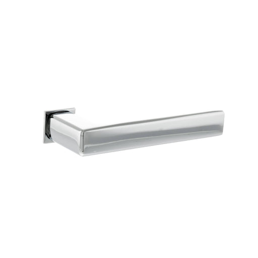 Tupai Rapido 5S Line Portel Lever Door Handle on Concealed Square Rose - Bright Polished Chrome