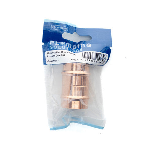 22mm Solder Ring Copper Straight Coupling