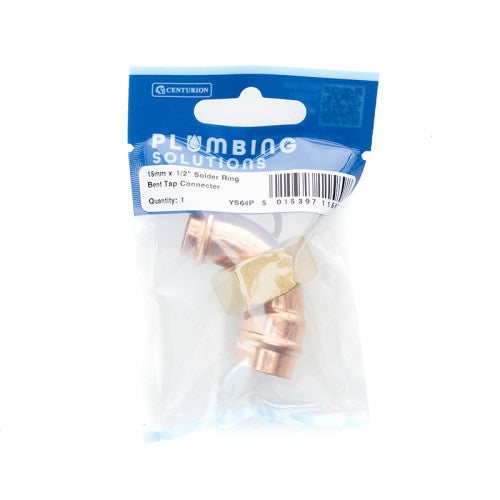 15mmx1/2" Solder Ring Copper Bent Tap Connector