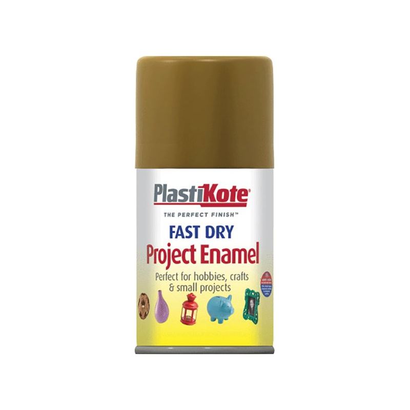Plastikote Fast Dry Enamel Aerosol Antique Gold 100ml PlastiKote - RockBottom Nothampton