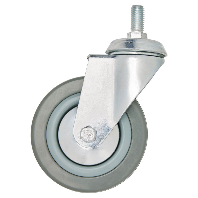 Draper Swivel Bolt Fixing Rubber Castor, 100mm Diameter, S.W.L. 80kg Draper - Town Tools