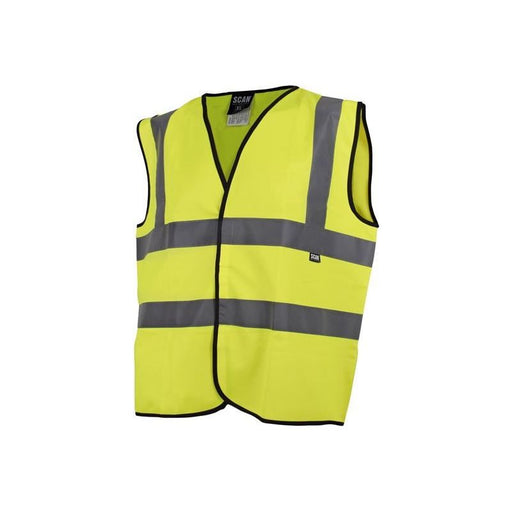Scan Hi-Vis Waistcoat Yellow - XL (48) Scan - RockBottom Nothampton