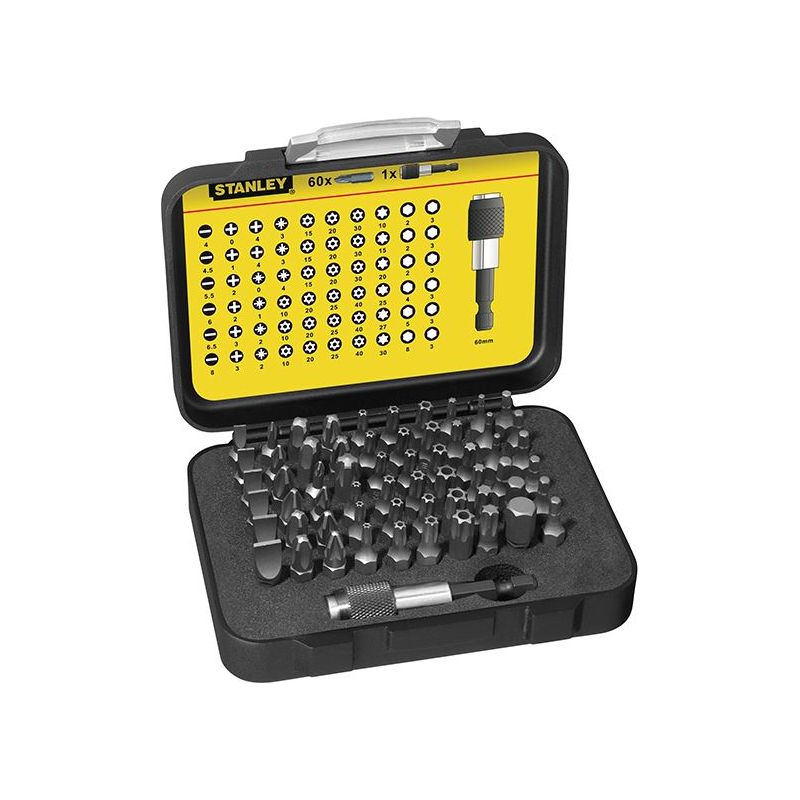 Stanley® Hand Tools Bit Set & Holder, 61 Piece STANLEY® Hand Tools - RockBottom Nothampton