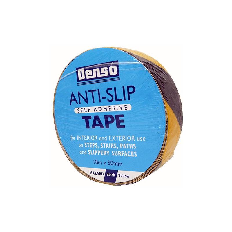 Sylglas Anti-Slip Tape 50mm x 18m Black & Yellow Hazard Sylglas - RockBottom Nothampton