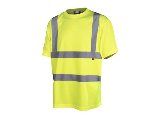 Scan Hi-Vis T-Shirt Yellow - XL (46in) Scan - RockBottom Nothampton