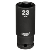 Draper Draper Hi-TORQ Deep Impact Socket, 1/2" Sq. Dr., 23mm Draper - Town Tools