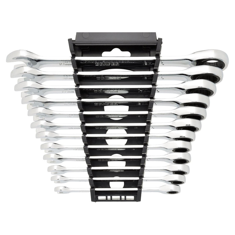 Draper Draper HI-TORQ Metric Ratchet Combination Spanner Set (12 Piece) Draper - Town Tools