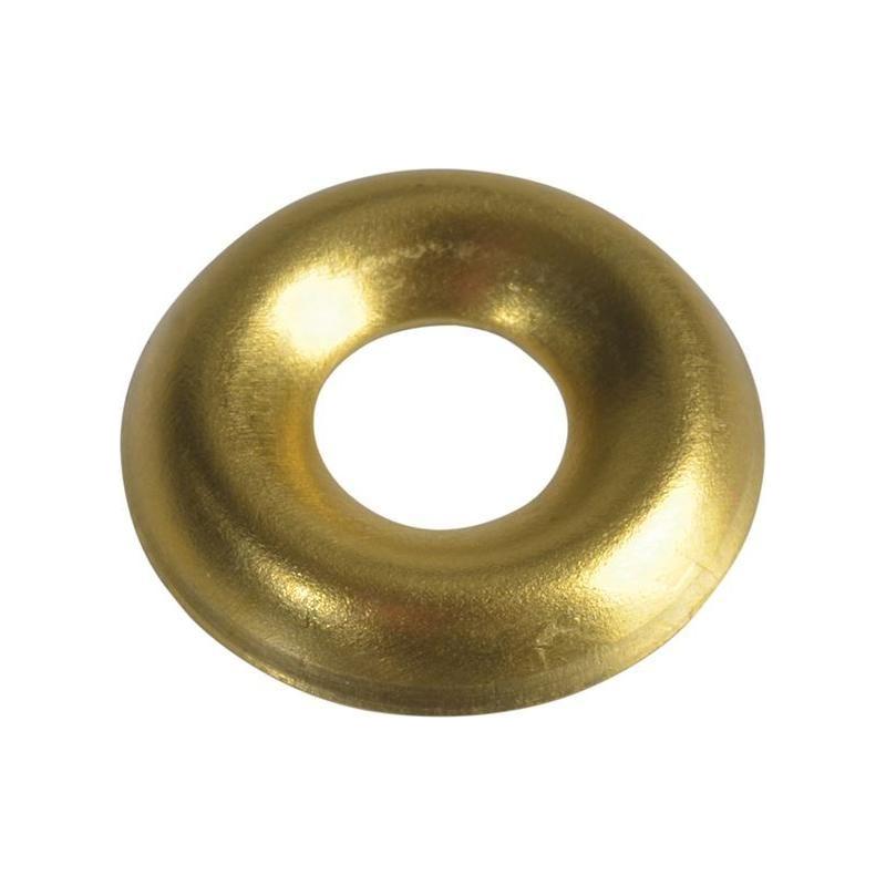 Forgefix Screw Cup Washers Solid Brass Polished No.6 Bag 200 ForgeFix - RockBottom Northampton