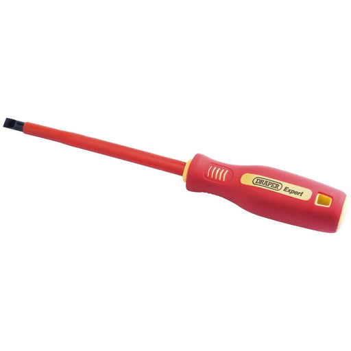 Draper Fully Insulated Plain Slot Screwdriver, 8 x 150mm (Sold Loose) 46526 Draper - Town Tools 