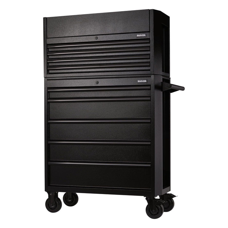Draper Bunker 9 Drawer Combined Roller Cabinet and Tool Chest, 36", Black Draper - Town Tools
