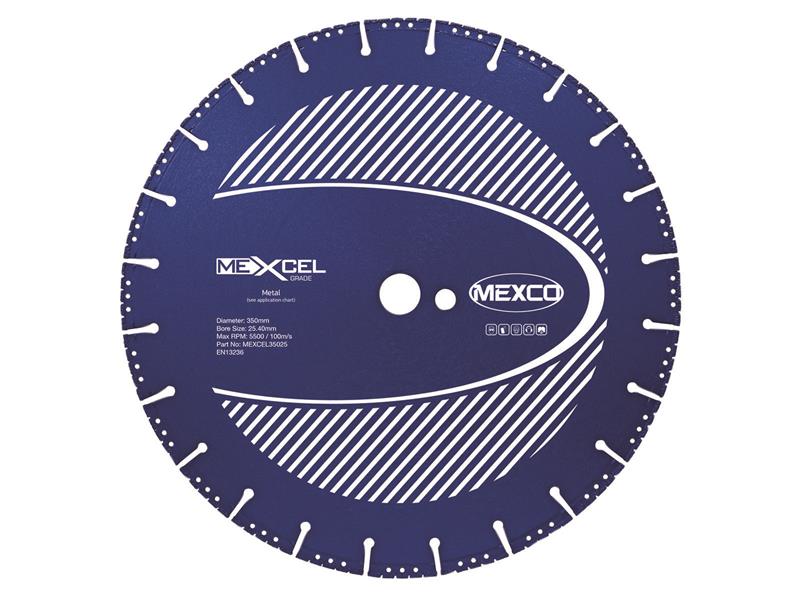 MEXCO - XCEL Grade Metal Cut Diamond Blade 350 x 25.4mm