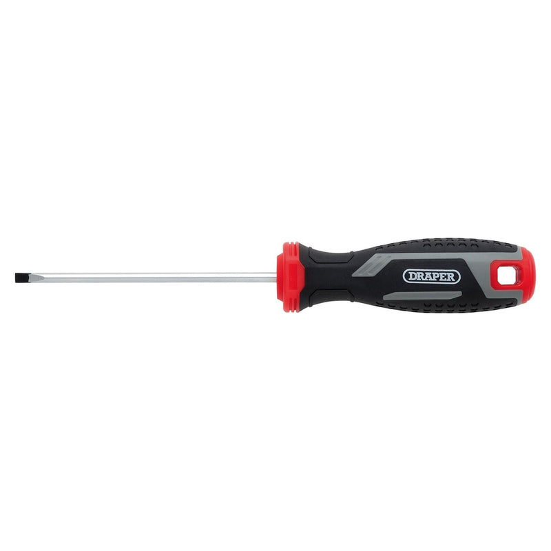 Draper Slotted Parallel Soft Grip Screwdriver, SL4 x 100mm Draper - Town Tools