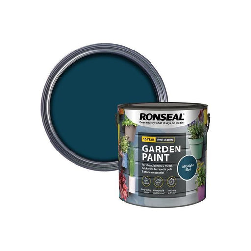 Ronseal Garden Paint Midnight Blue 2.5 litre Ronseal - RockBottom Nothampton
