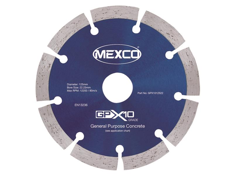 MEXCO - GPX10 Concrete Diamond Blade 125 x 22mm
