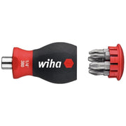 Wiha Magnetic SoftFinish® Stubby Screwdriver with Bit Magazine (PH, PZ) Wiha - RockBottom Northampton