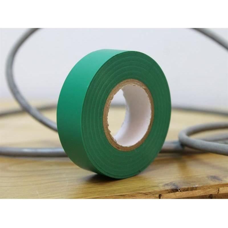 Faithfull PVC Electrical Tape Green 19mm x 20m Faithfull - RockBottom Northampton