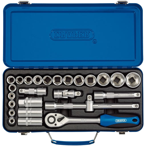 Draper Metric Socket Set, 1/2" Sq. Dr. (26 Piece) 16368 Draper - Town Tools 