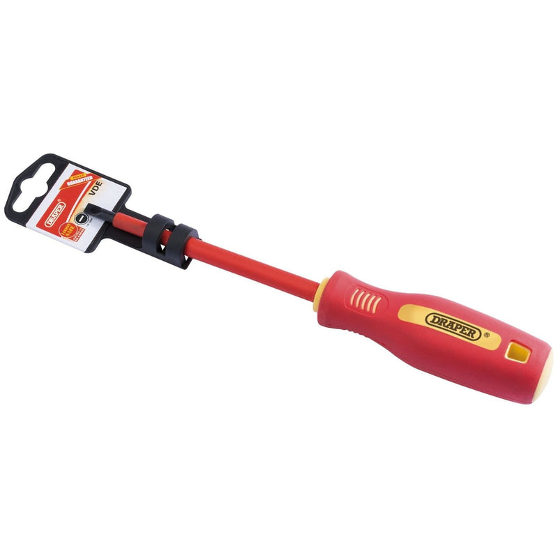 Draper Fully Insulated Plain Slot Screwdriver, 5.5 x 125mm 46518 Draper - Town Tools 